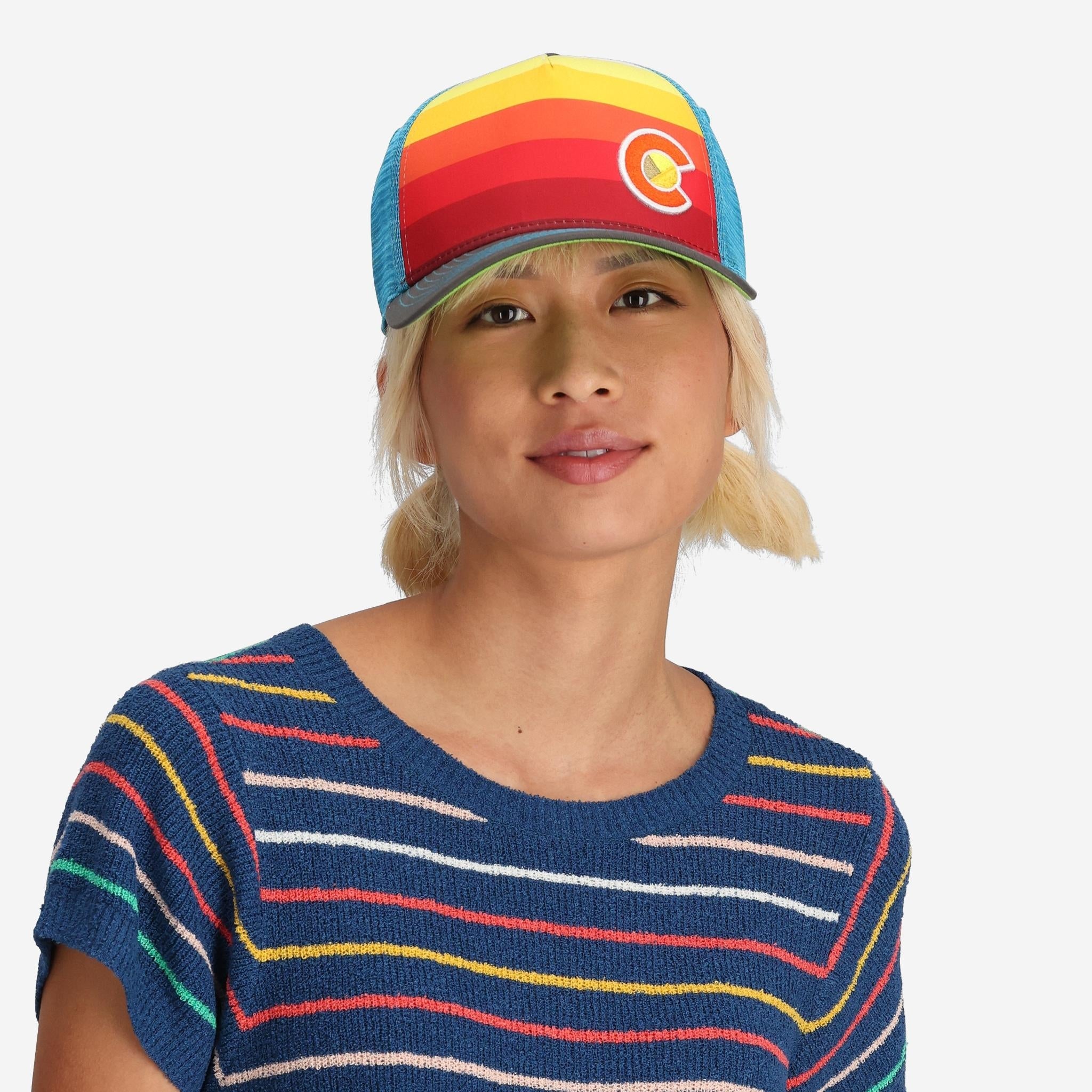 COLORADO SUNSET FADER TRUCKER HAT