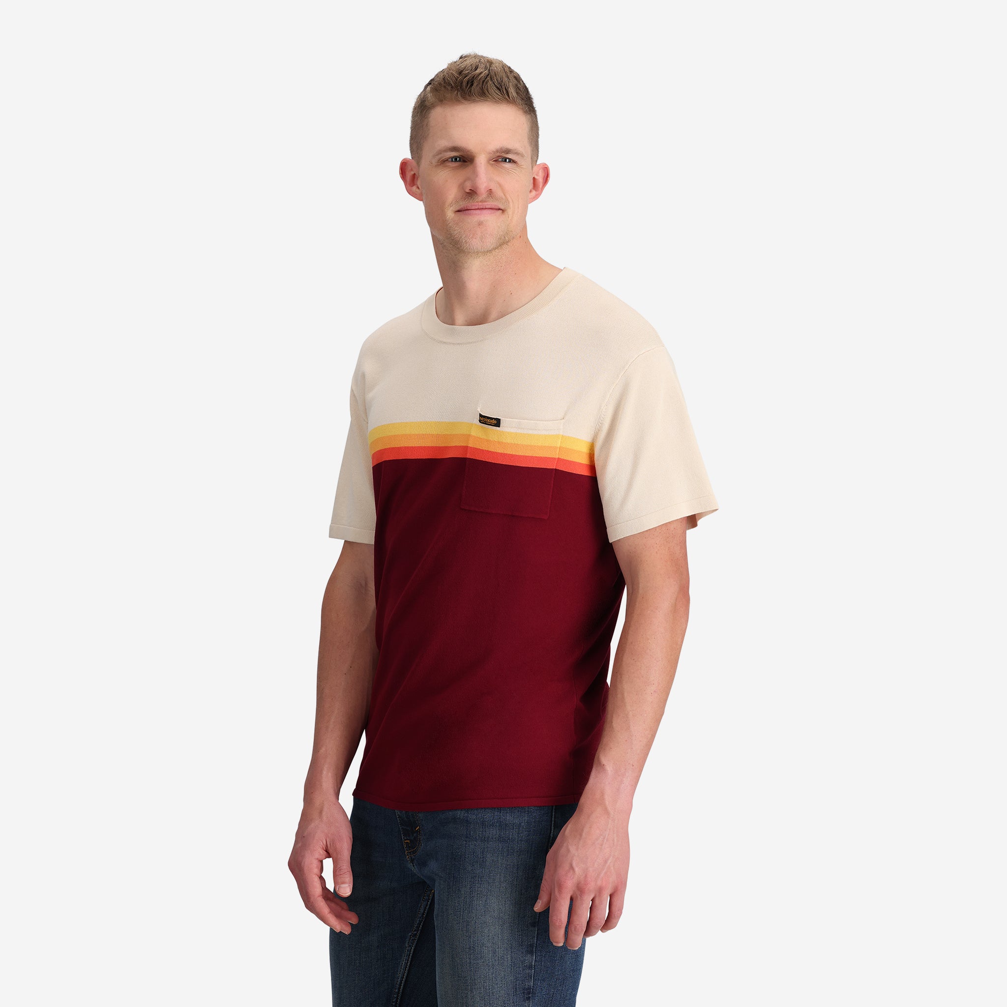 Men's Voyager Knit Tee in Sunset