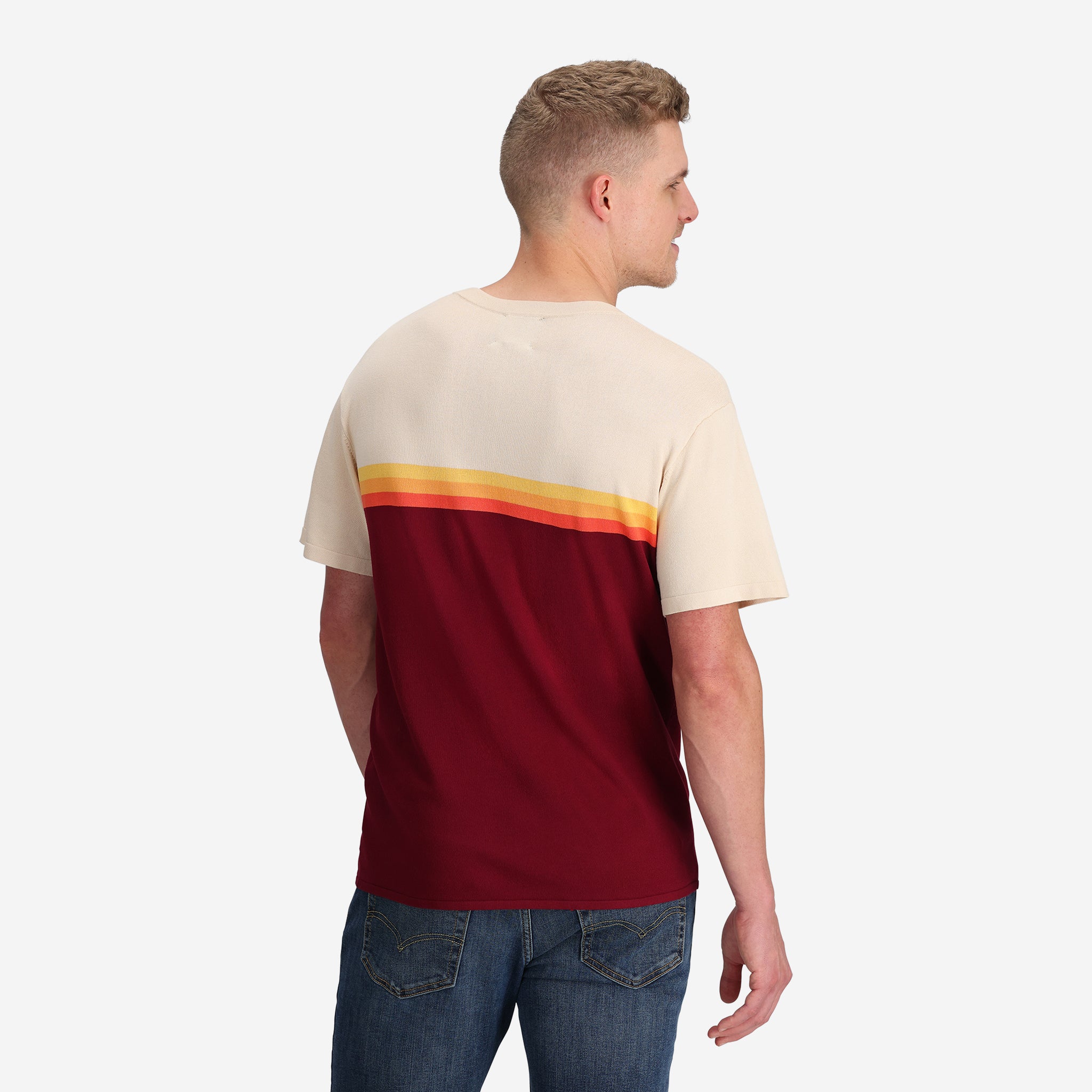 Men's Voyager Knit Tee in Sunset