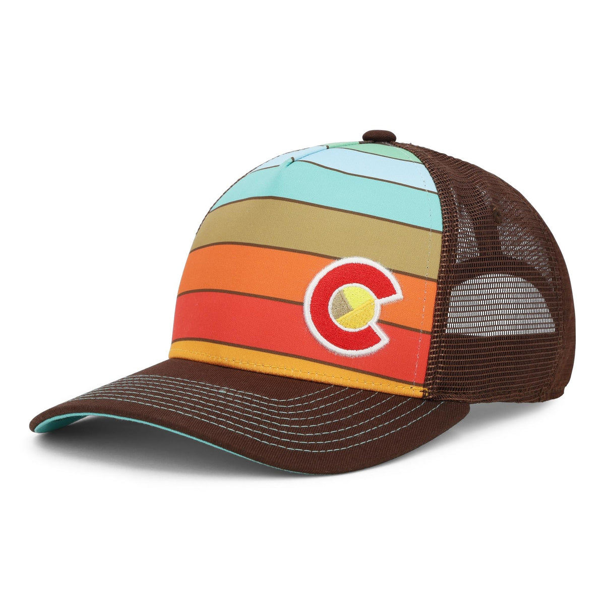 Yo Colorado Sunkissed Fader Trucker Hat NWT Pink Yellow Adult Cap Ballcap COLORADO SUNSET FADER TRUCKER HAT main image 2