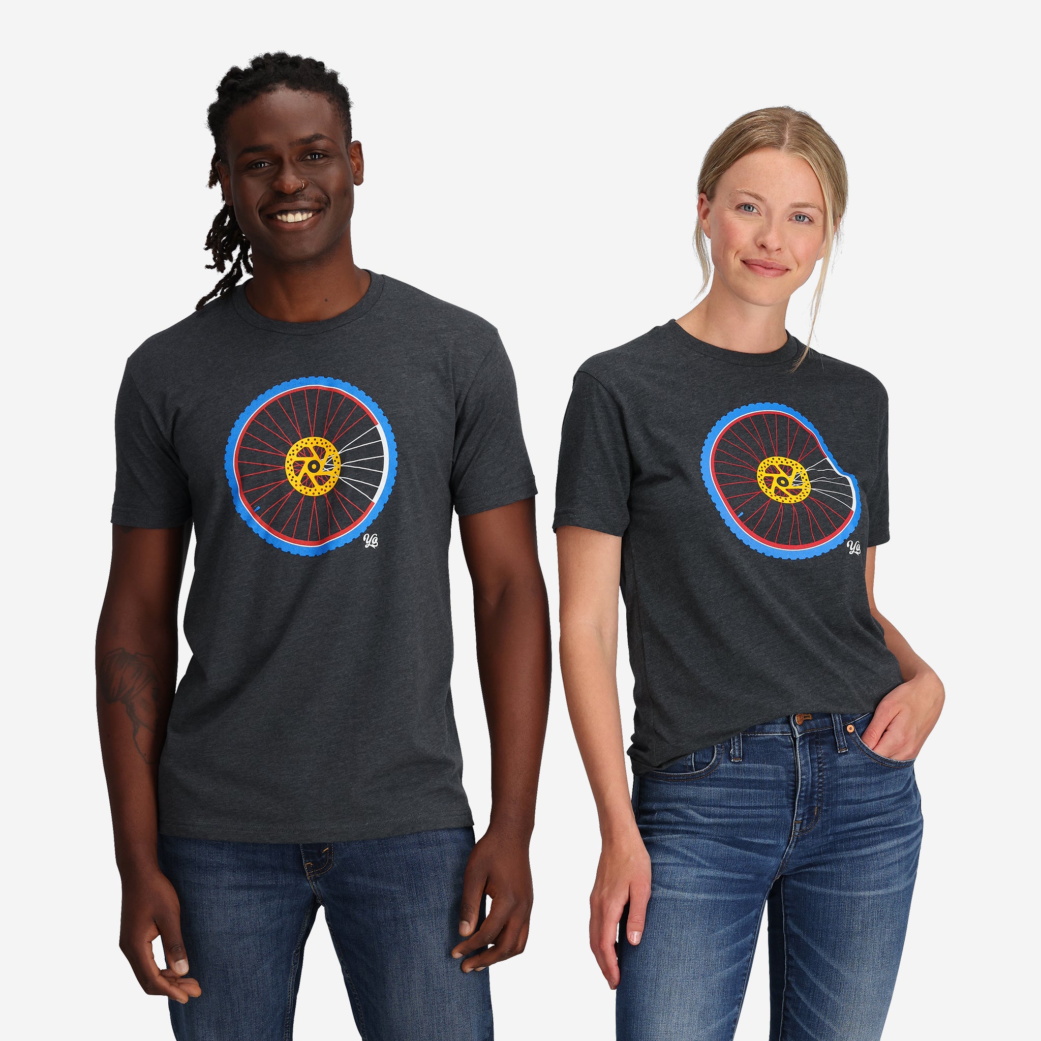shirt mountainbike Unisex Mountain Bike Wheel T-Shirt, 3XL