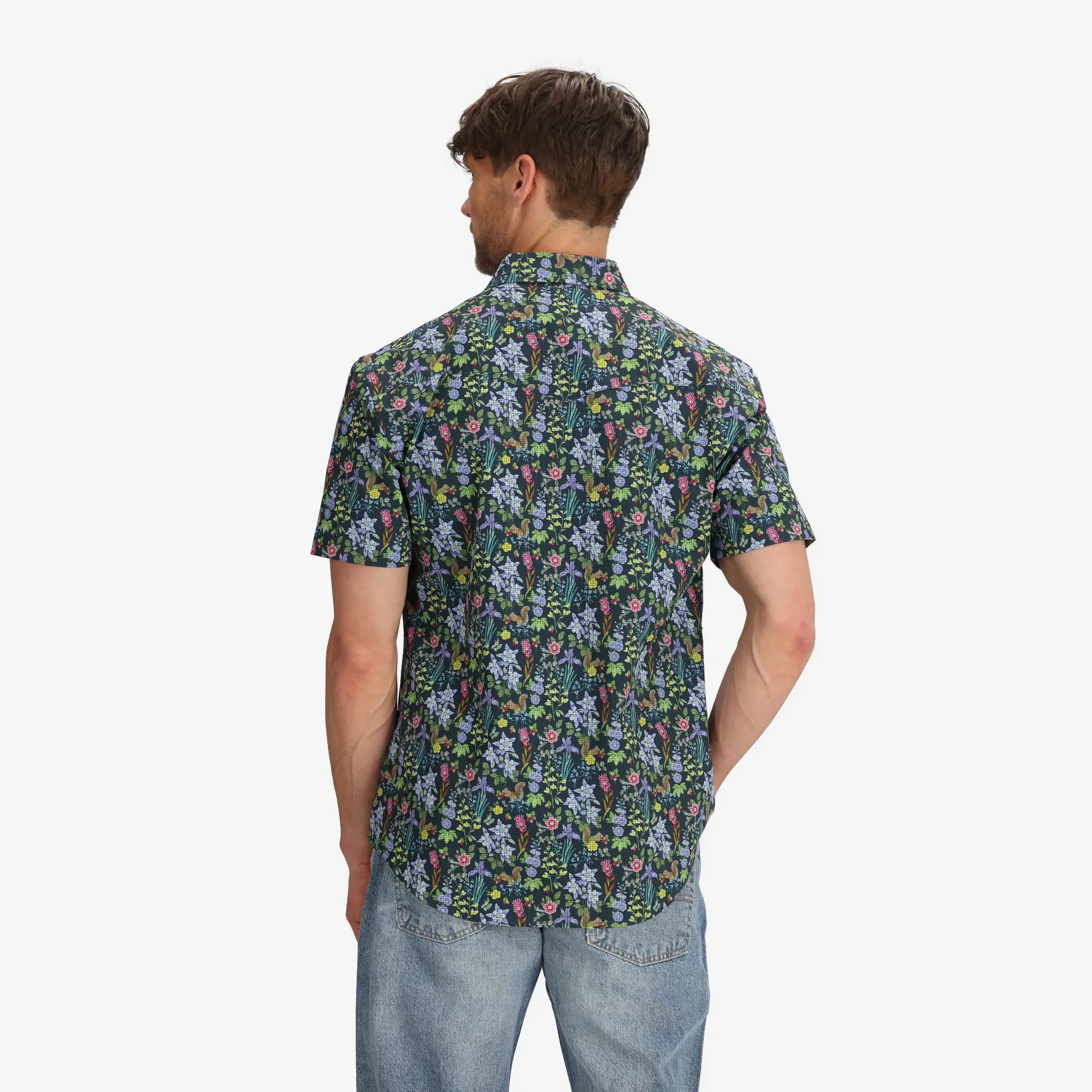 Men's Western Floral Tech Shirt - RECYCLED