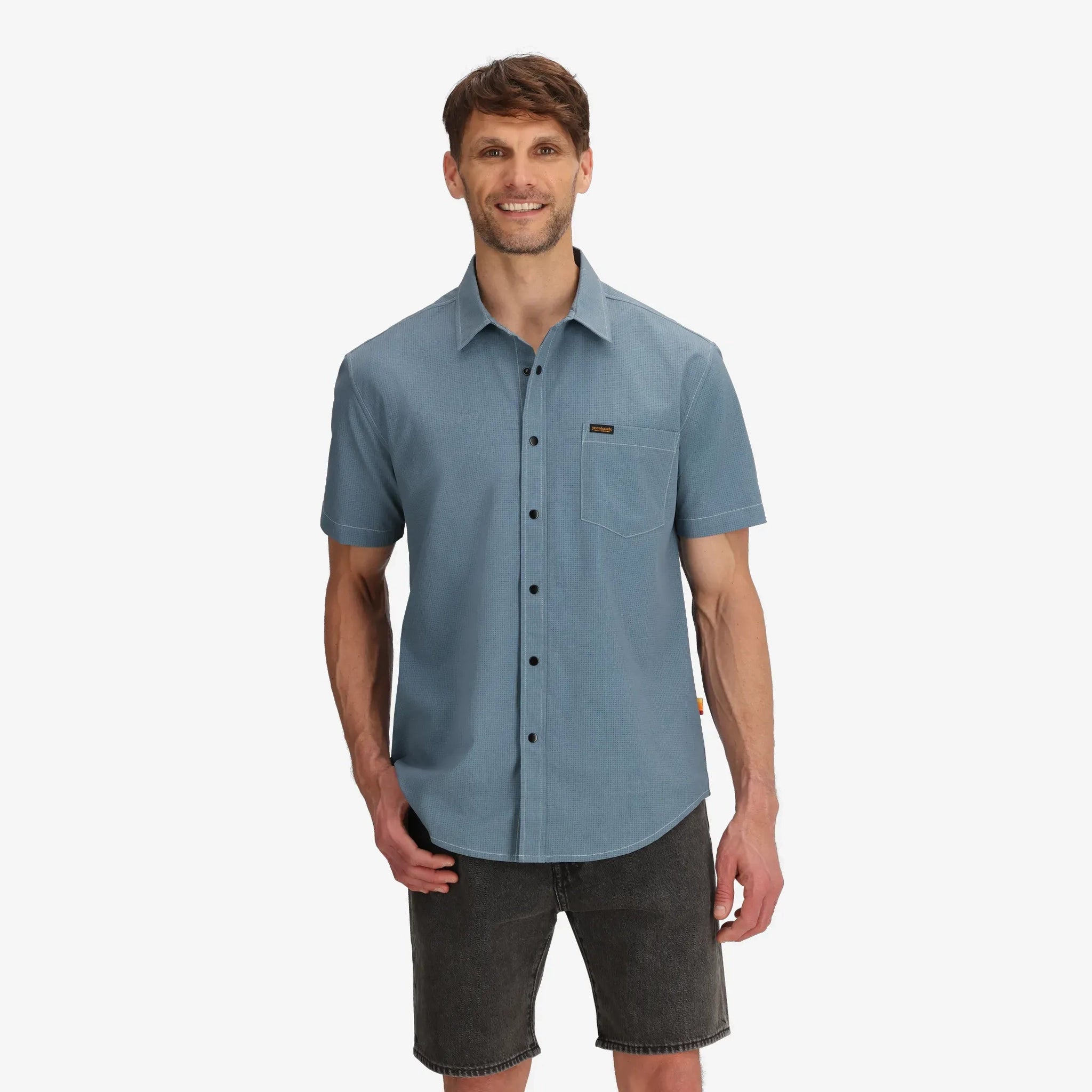 Men's Enduro Slate Blue Tech Shirt - RECYCLED