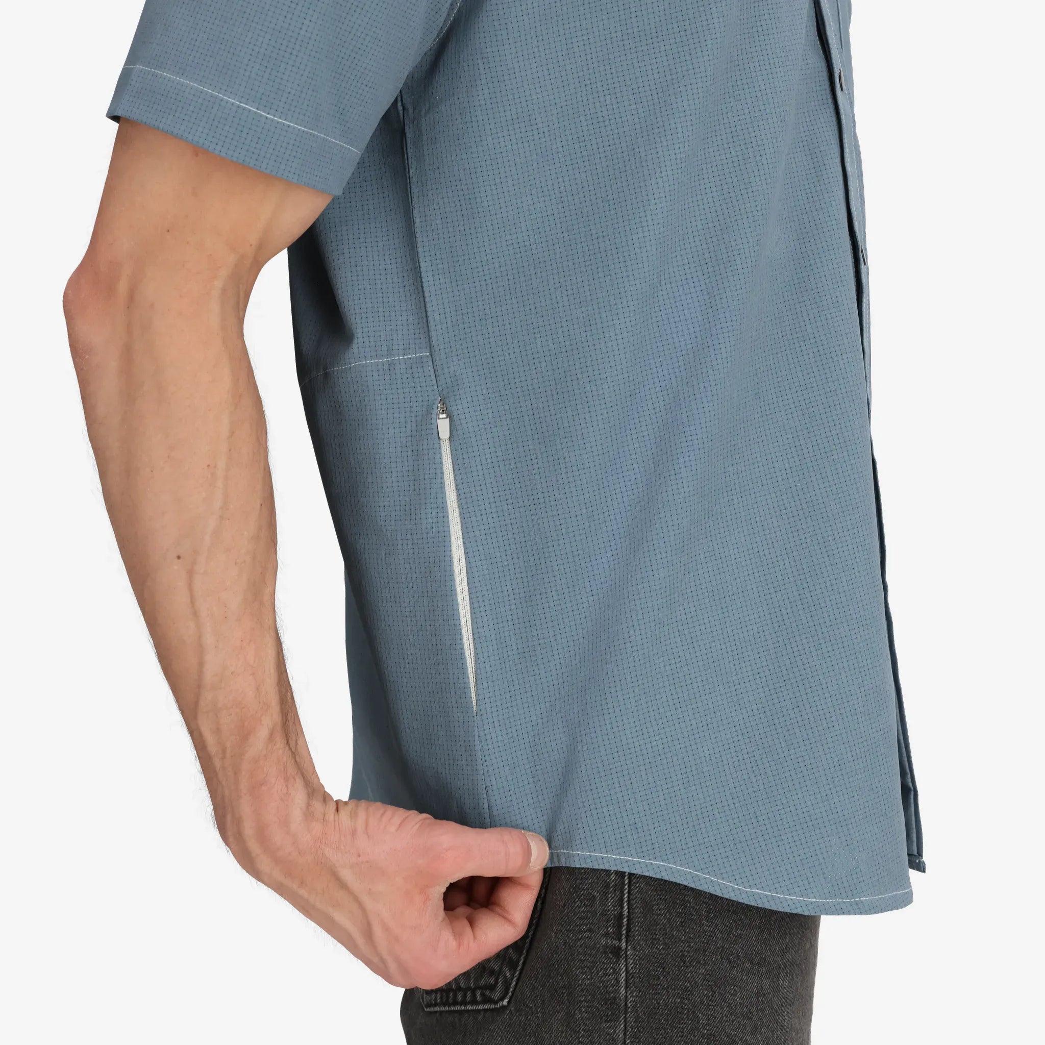 National Ski Patrol Men's Recycled Enduro Slate Blue Tech Shirt