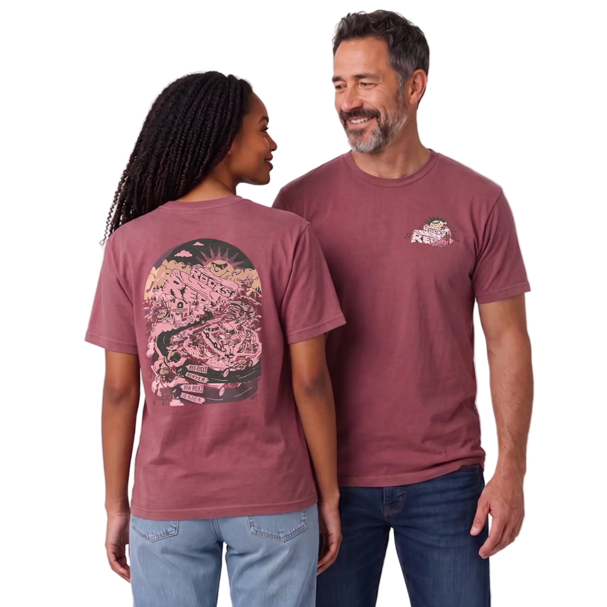 Red Rocks Born To Rock Unisex T-Shirt - Sandstone Red