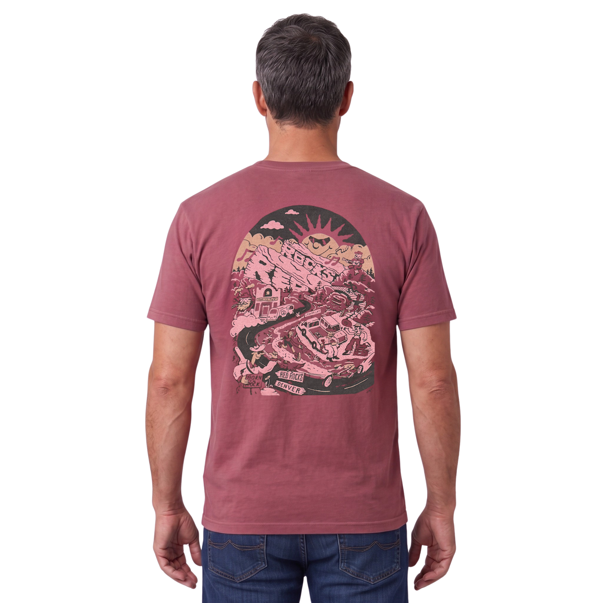 Red Rocks Born To Rock Unisex T-Shirt - Sandstone Red