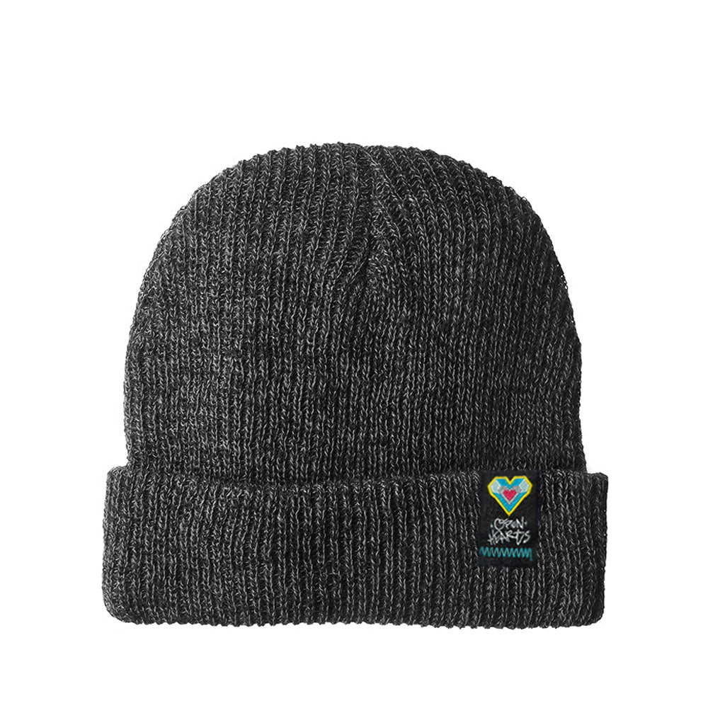 Open Hearts Collection Black Beanie - LIMITED EDITION