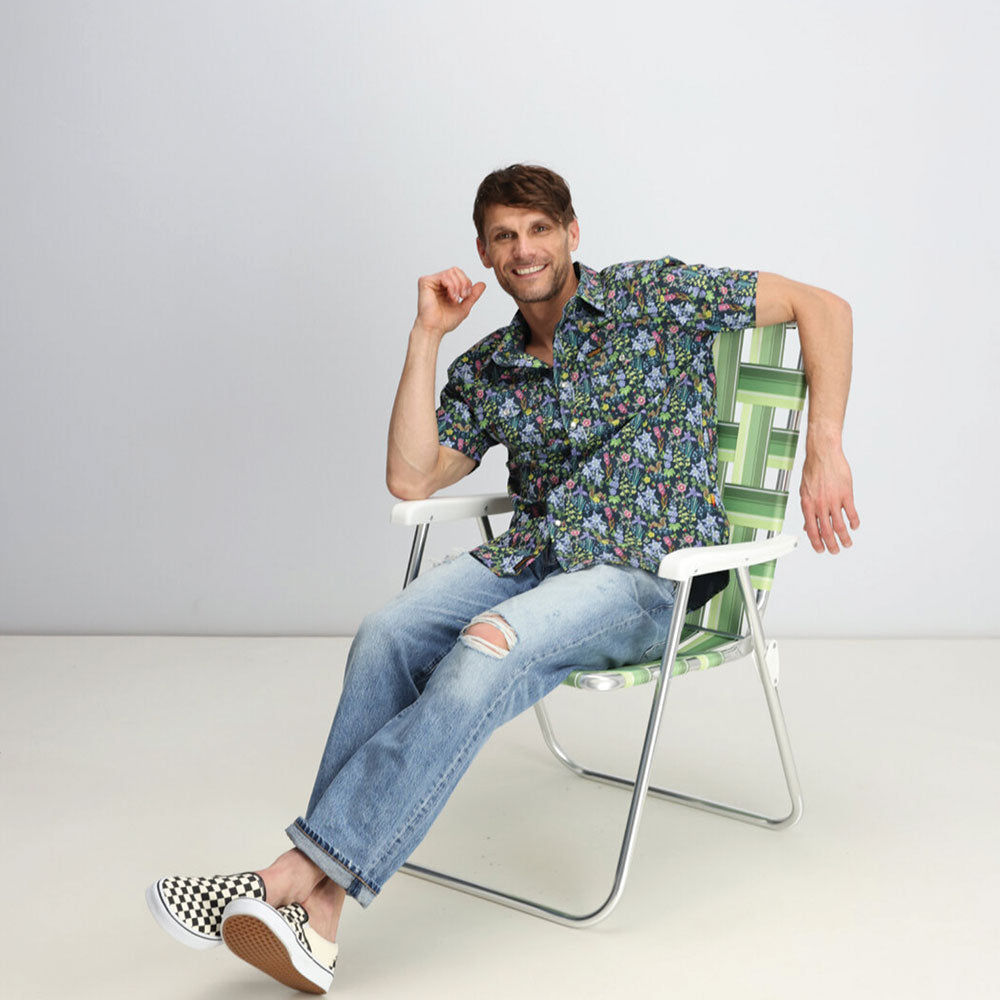 Men's Western Floral Tech Shirt - RECYCLED