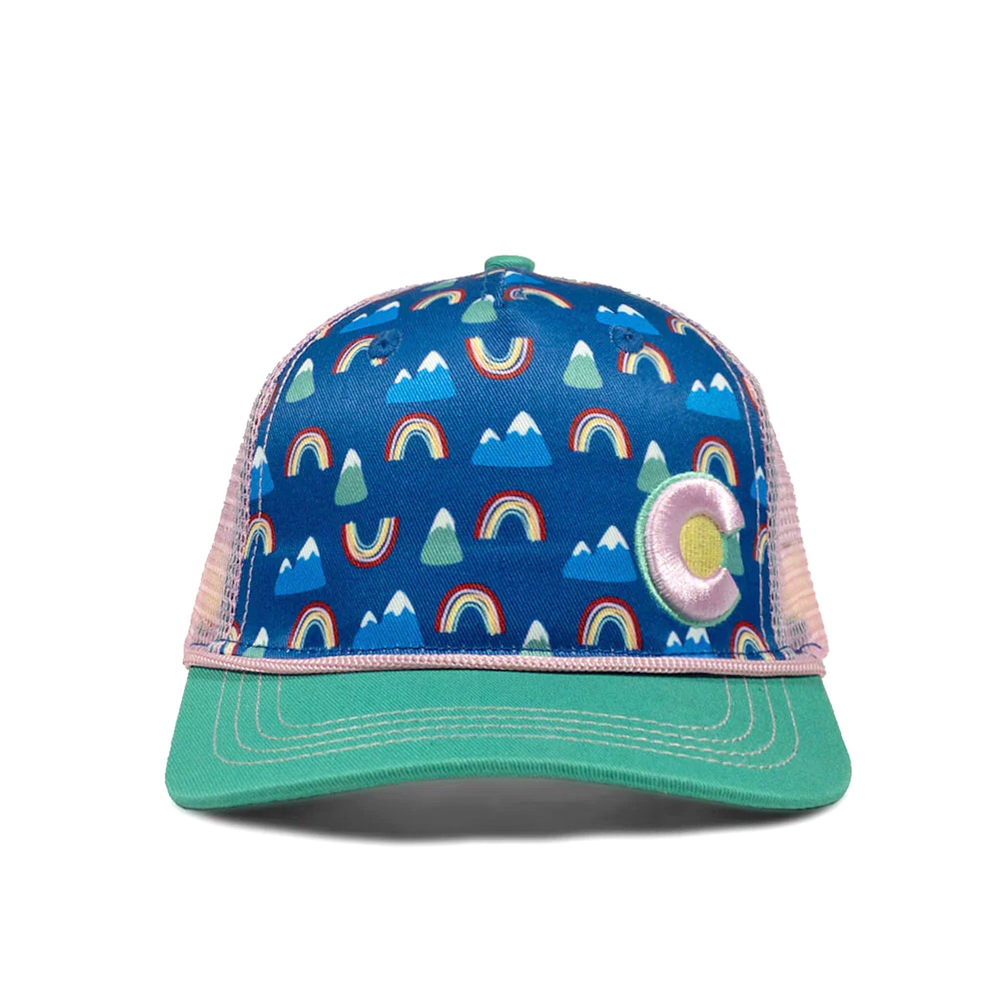 Kids' Mountain Rainbow Trucker Hat