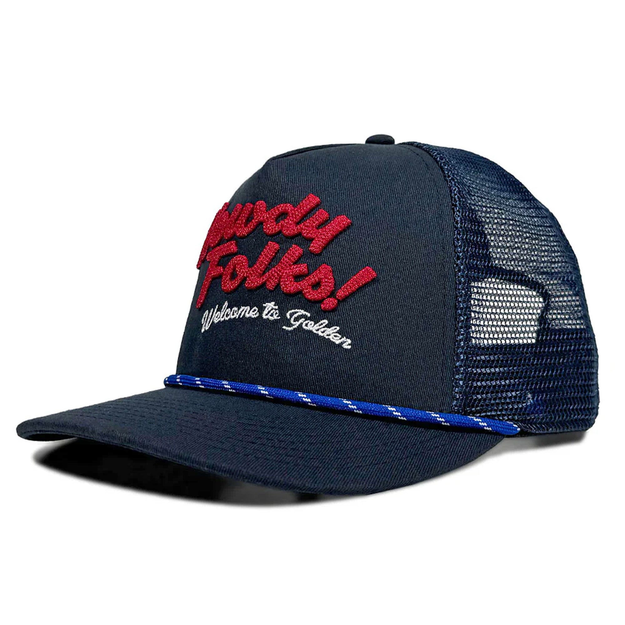 Howdy Golden Navy Trucker Hat