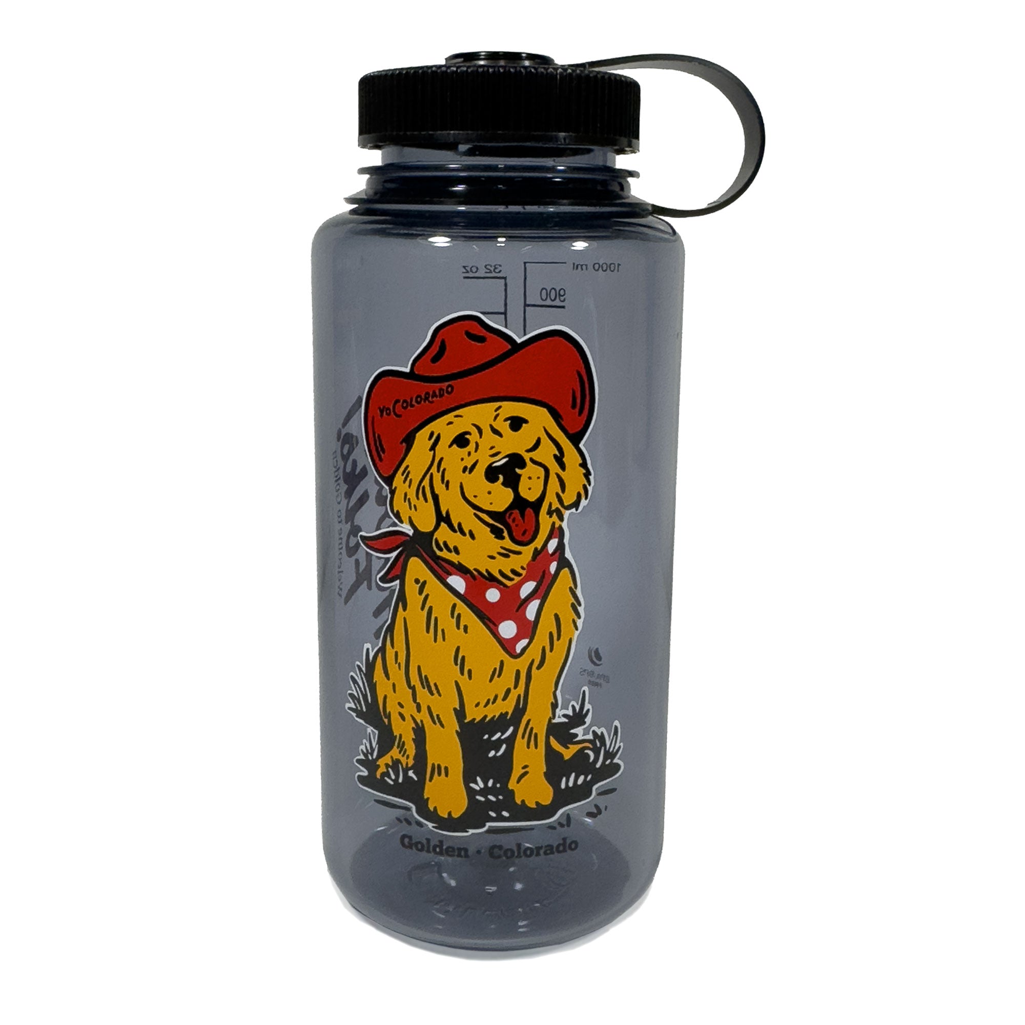 Golden Dog Days Black Nalgene Water Bottle