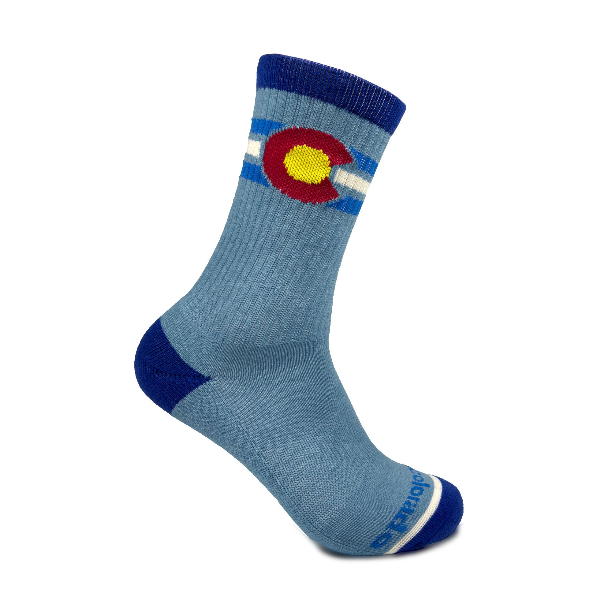 Bluebird Colorado Flag Socks