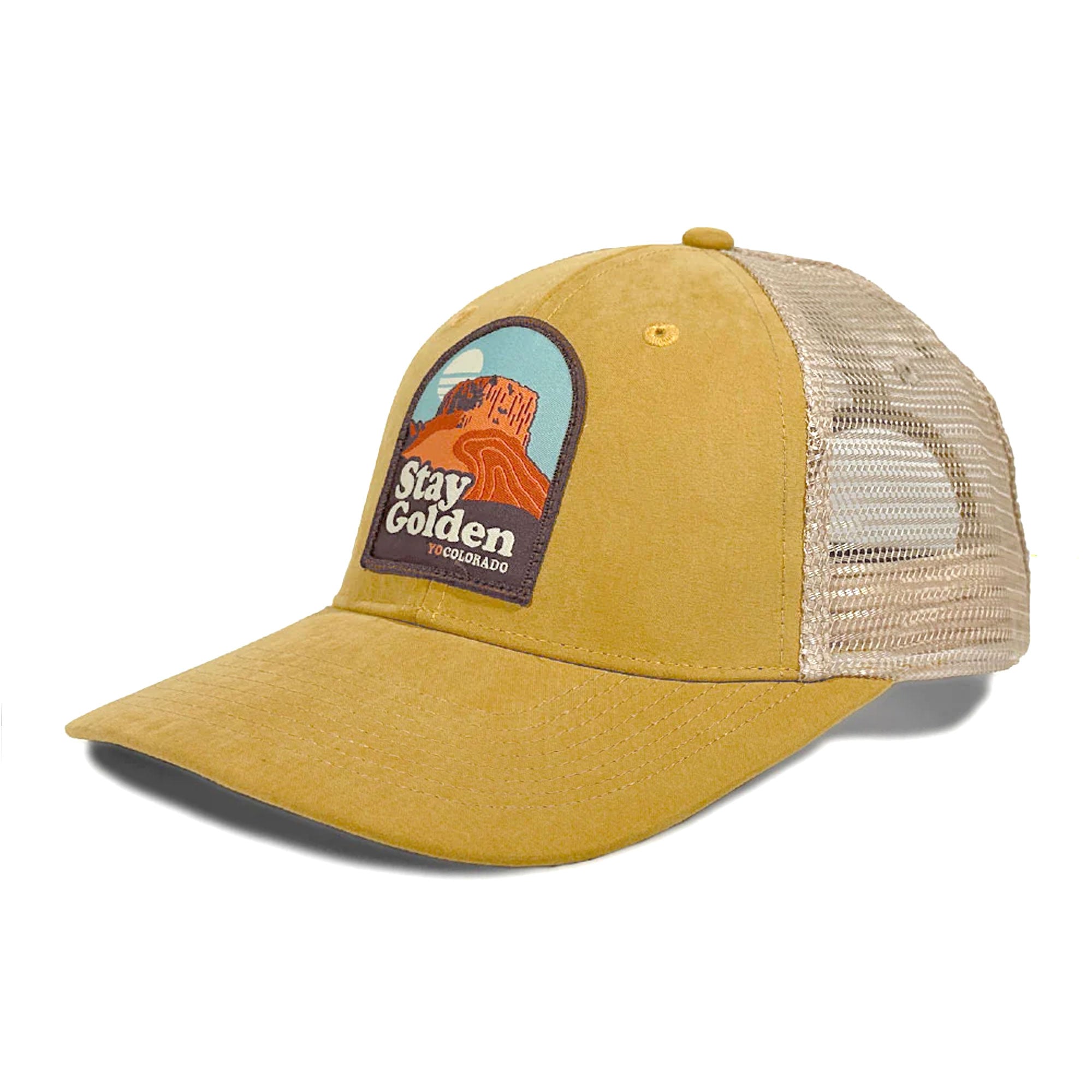 Stay Golden Gold Trucker Hat
