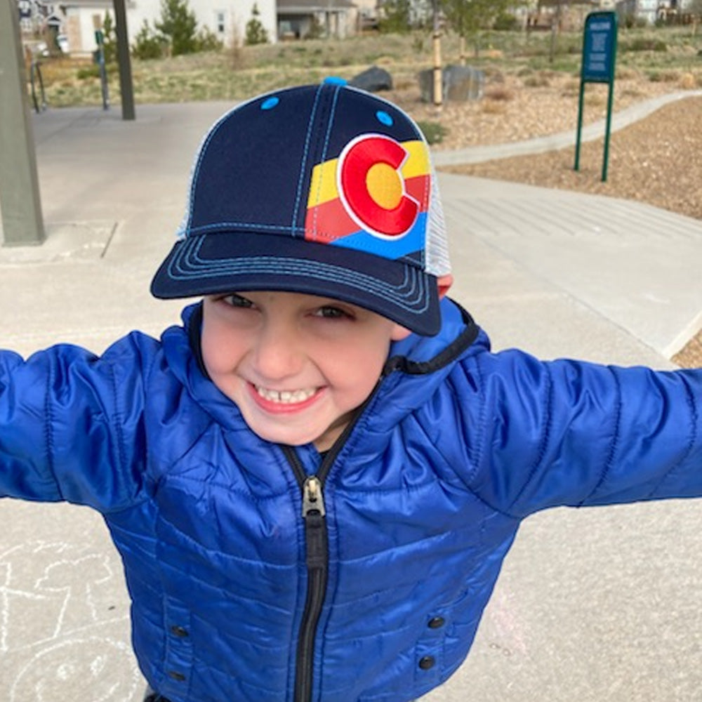 Kids' Incline Colorado Trucker Hat - Classic Navy