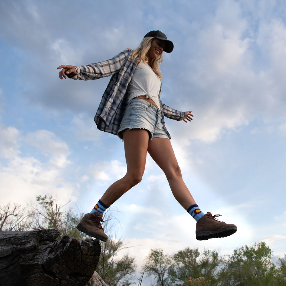 Bluebird Colorado Flag Socks