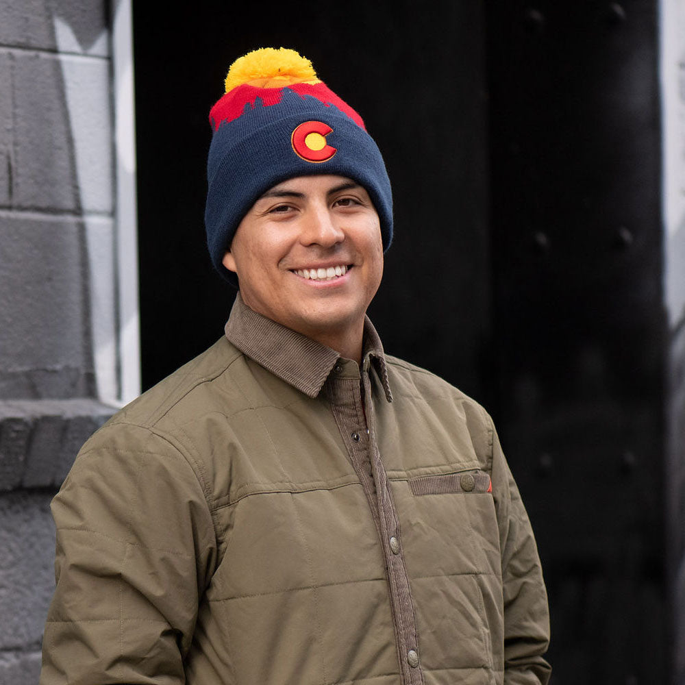 Argyle Colorado Mountain Rainbow Beanie | YoColorado