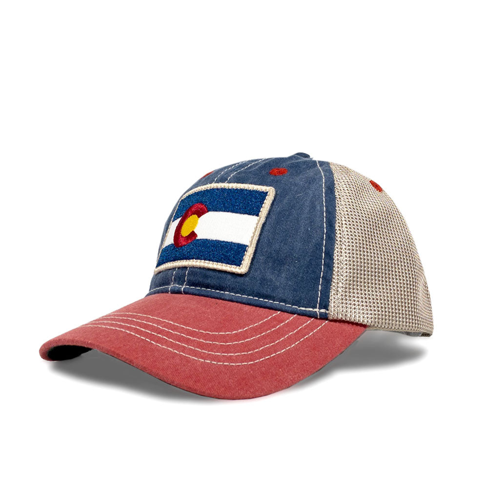 Kids' Vintage Colorado Flag Patch Trucker Hat