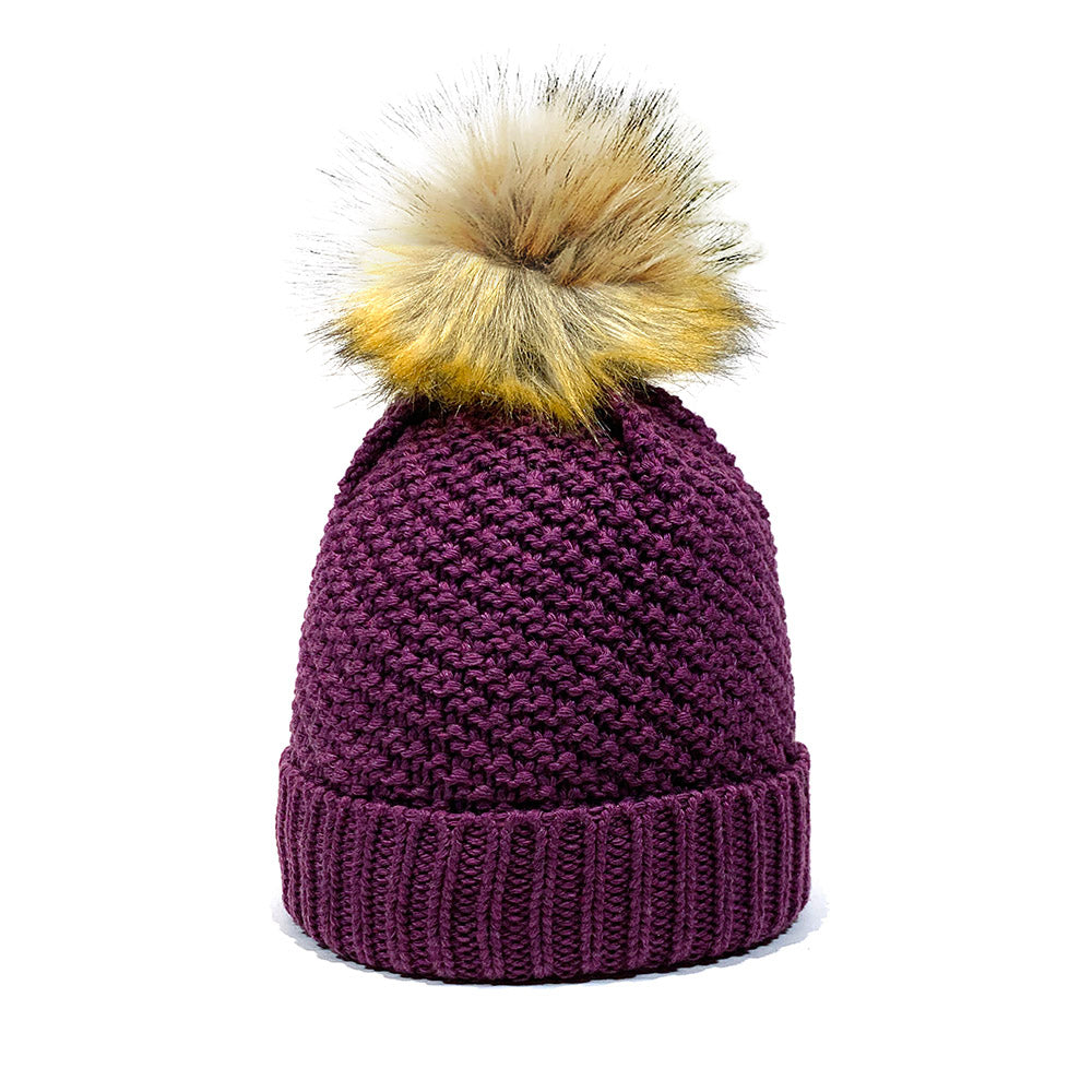 Cosmo Faux Fur Pom Beanie